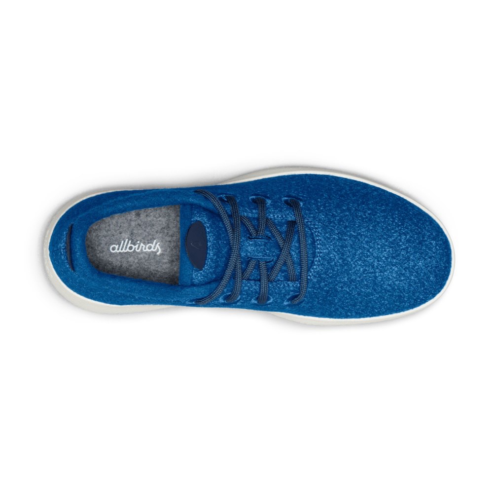 Allbirds Men\'s Sneakers Blue - Wool Runner Mizzles - 52048YNOK